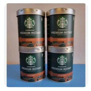 4 Tins Starbucks Premium Instant Coffee, Medium Roast